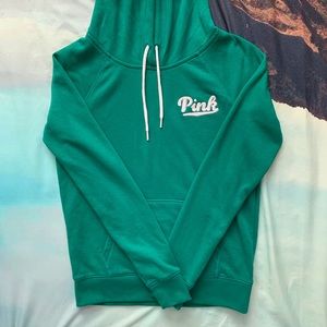 VS PINK Green hoodie sz S